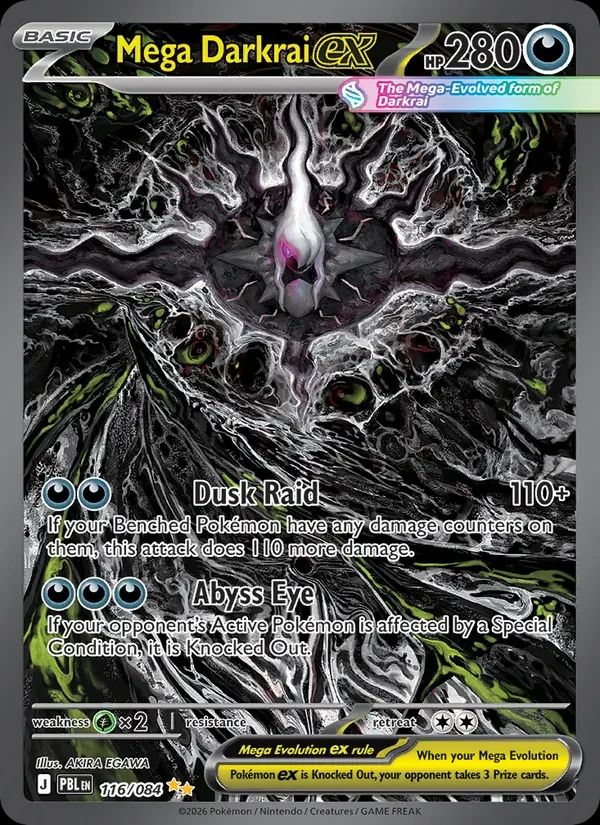 Mega Darkrai ex Pitch Black card