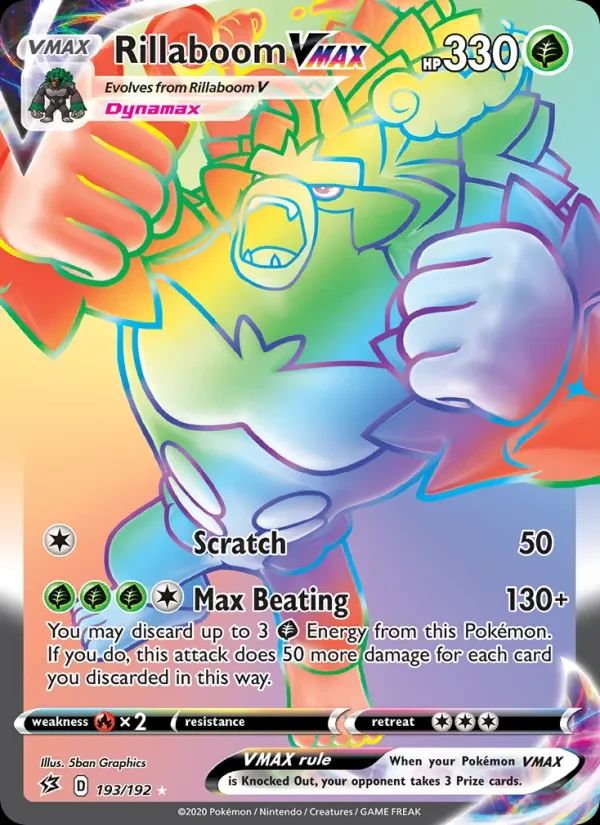Rillaboom VMAX Rebel Clash card