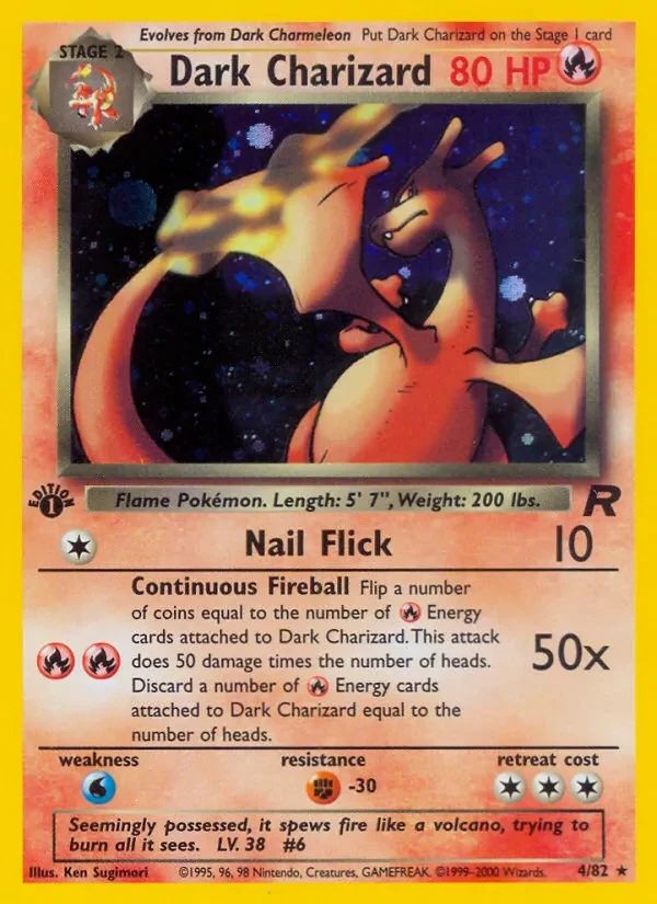 Dark Charizard Team Rocket card