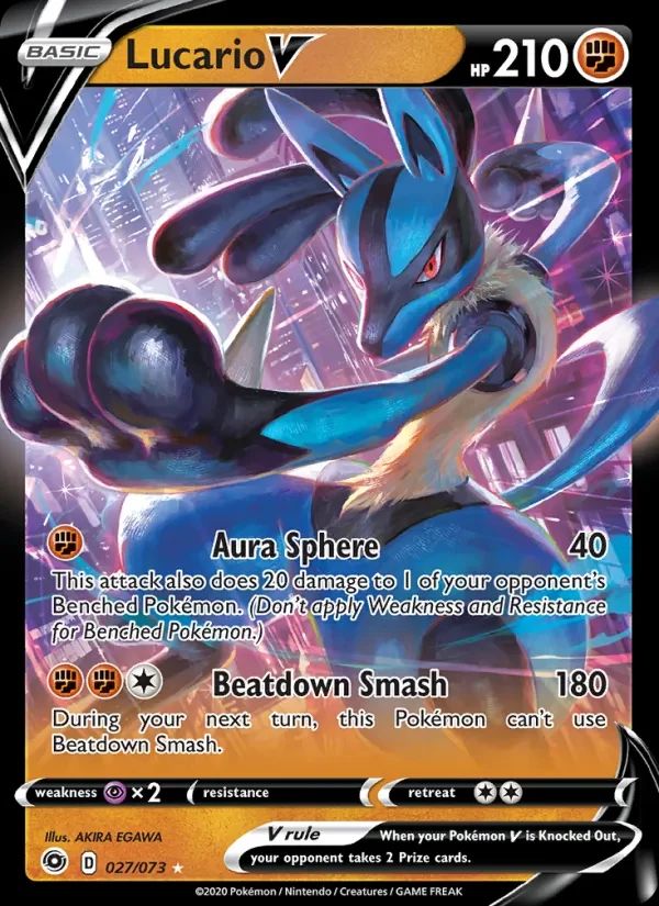Lucario V Champion's Path card