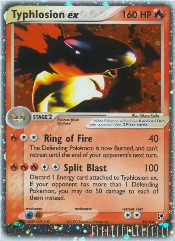 Typhlosion EX EX Sandstorm card