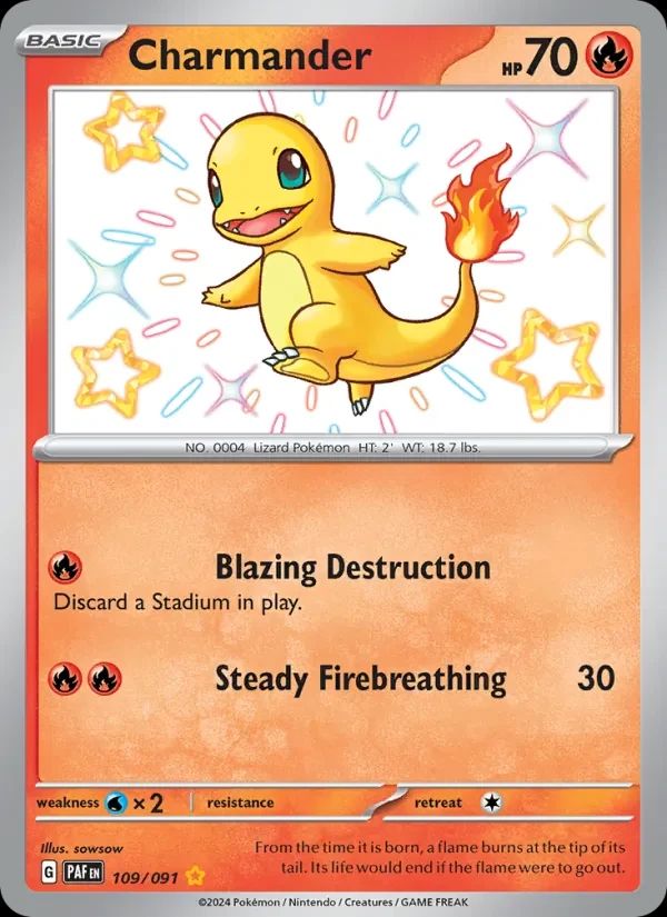 Charmander Paldean Fates card