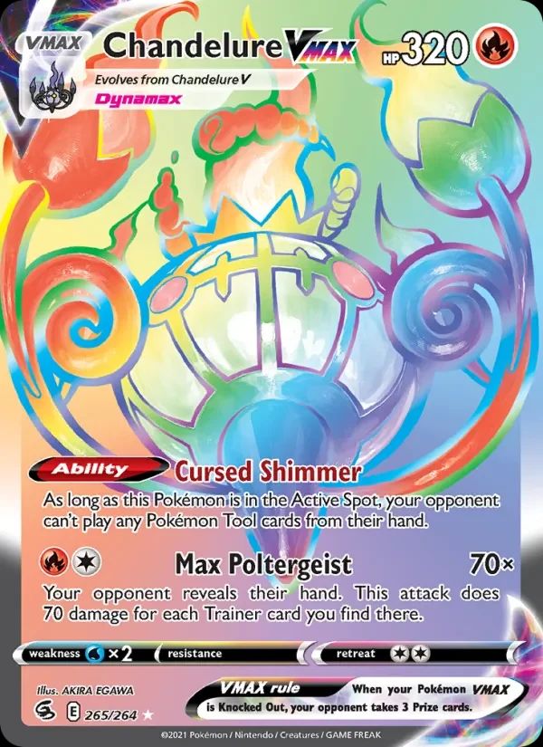Chandelure VMAX Fusion Strike card