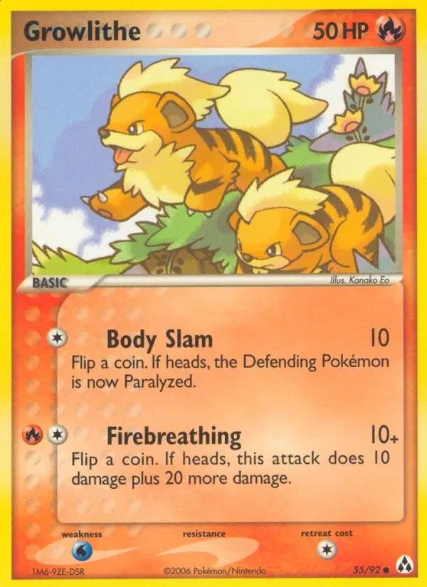 Growlithe EX Legend Maker card