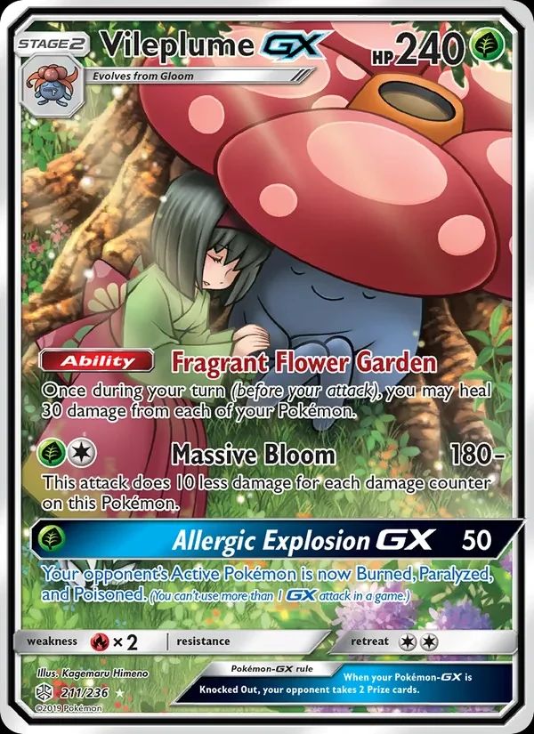 Vileplume GX Cosmic Eclipse card