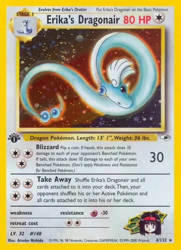 Erika's Dragonair Gym Heroes card