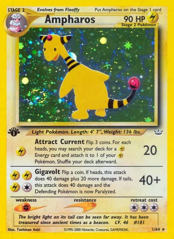 Ampharos Neo Revelation card
