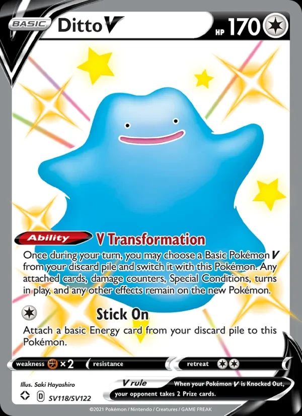 Ditto V Shining Fates card
