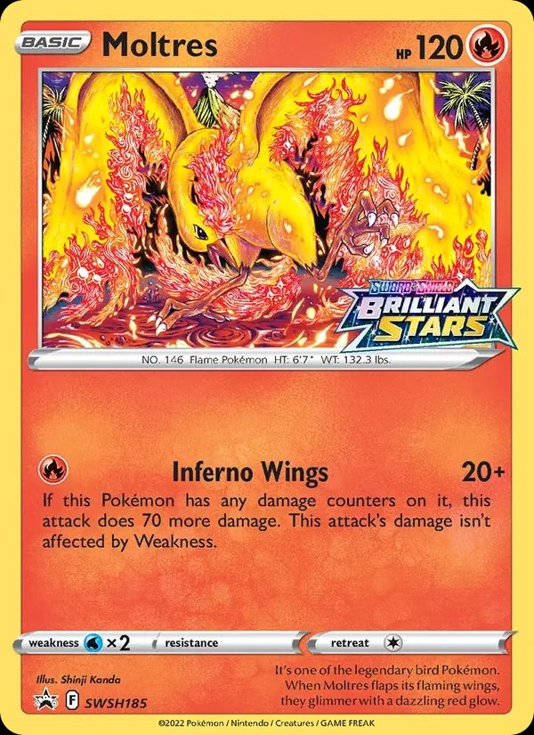 Moltres SWSH Black Star Promos card