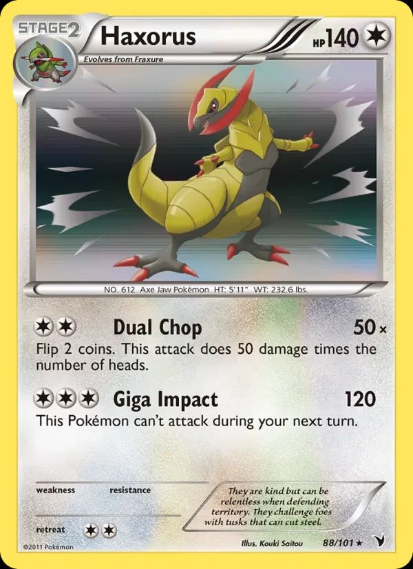 Haxorus Noble Victories card