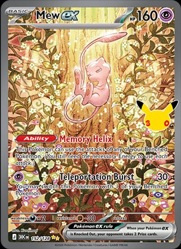 Mew ex 30th Celebration card